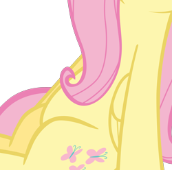 Size: 3751x3719 | Tagged: safe, artist:tardifice, edit, vector edit, fluttershy, pony, g4, tanks for the memories, belly, cropped, female, high res, pictures of bellies, simple background, sitting, solo, transparent background, vector