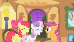 Size: 1920x1080 | Tagged: safe, screencap, apple bloom, bulk biceps, pipsqueak, rainbow dash, scootaloo, sweetie belle, earth pony, pegasus, pony, unicorn, crusaders of the lost mark, flight to the finish, g4, on your marks, stare master, the cutie mark chronicles, the fault in our cutie marks, twilight time, animated, catchphrase, clothes, clubhouse, compilation, crusaders clubhouse, cutie mark crusaders, excited, flower, fluttershy's cottage, helmet, hoofbump, sound, supercut, tree sap and pine needles, webm, yeah