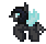 Size: 42x40 | Tagged: safe, artist:zeka10000, changeling, pony, animated, armor, flying, pixel art, simple background, solo, terraria, transparent background