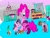 Size: 1080x810 | Tagged: safe, artist:bellas.den, pinkie pie, oc, earth pony, pony, g4, baby, baby pony, female, indoors, mare, sitting