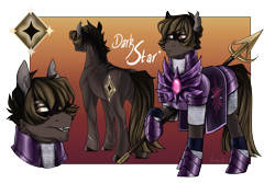 Size: 3000x2000 | Tagged: safe, artist:jeshh, oc, oc only, oc:dark star, earth pony, pony, armor, high res, male, simple background, solo, spear, stallion, transparent background, weapon