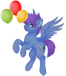 Size: 2626x3000 | Tagged: safe, artist:bellfa, part of a set, oc, oc only, oc:windy dripper, pegasus, pony, :p, animated, balloon, beanie, commission, cutie mark, ear fluff, ear piercing, earring, flying, gif, hat, high res, jewelry, lidded eyes, looking at you, male, piercing, simple background, smiling, solo, spread wings, stallion, tongue out, transparent background, wings, ych result