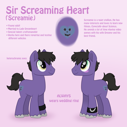 Size: 2000x2000 | Tagged: safe, artist:lionbun, oc, oc:screaming heart, earth pony, pony, high res, male, reference sheet, ring, stallion, wedding ring