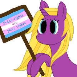 Size: 4000x4000 | Tagged: safe, artist:llcodall, oc, oc only, pony, unicorn, g4, female, mare, pride, pride flag, simple background, solo, trans rights, transgender, transgender pride flag, transparent background