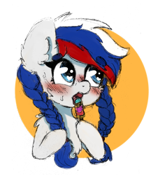 Size: 1723x1992 | Tagged: safe, artist:minty joy, oc, oc only, oc:marussia, earth pony, pony, g4, blushing, chest fluff, chibi, colored, colored sketch, cute, cyrillic, ear fluff, female, fluffy, food, heart eyes, ice cream, mare, nation ponies, russia, russian, shoulder fluff, simple background, sketch, solo, summer, sweat, transparent background, wingding eyes