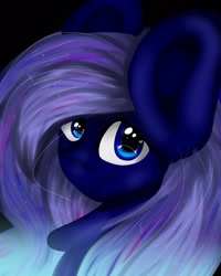 Size: 1000x1250 | Tagged: safe, artist:tessa_key_, oc, oc only, earth pony, pony, black background, bust, earth pony oc, simple background, smiling, solo