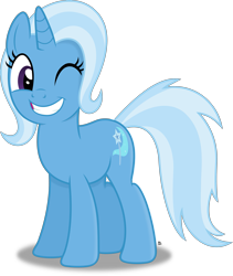 Size: 2733x3237 | Tagged: safe, artist:anime-equestria, trixie, pony, unicorn, g4, cute, diatrixes, female, grin, high res, horn, mare, one eye closed, simple background, smiling, solo, transparent background, vector, wink, winking at you