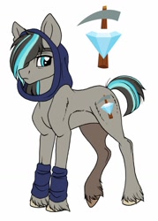 Size: 1024x1429 | Tagged: safe, artist:celestial-rainstorm, oc, oc only, oc:diamond, earth pony, pony, adopted offspring, male, parent:scorpan, parent:tempest shadow, simple background, solo, stallion, white background