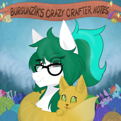 Size: 2048x2048 | Tagged: safe, artist:lunathemoongod, oc, oc only, cat, earth pony, pony, commission, glasses, high res, plushie, solo, wave