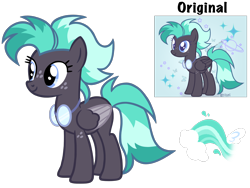 Size: 4500x3375 | Tagged: safe, artist:avatarmicheru, oc, oc only, oc:sea green swift, pegasus, pony, female, high res, mare, reference sheet, simple background, solo, transparent background, two toned wings, wings