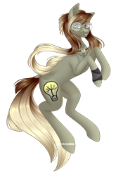 Size: 1788x2552 | Tagged: safe, artist:ohhoneybee, oc, oc only, oc:stilhouette, earth pony, pony, female, glasses, mare, simple background, solo, transparent background