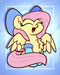 Size: 2616x3250 | Tagged: dead source, safe, artist:php142, fluttershy, pegasus, pony, g4, bow, chest fluff, clothes, cute, ear fluff, eyes closed, female, hair bow, high res, mare, open mouth, shyabetes, sitting, socks, solo, striped socks, zoom layer