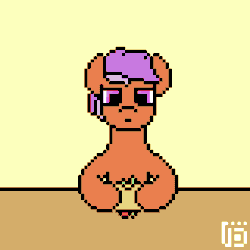 Size: 640x640 | Tagged: safe, artist:vohd, oc, earth pony, pony, animated, eating, food, frame by frame, gulp, pixel art, sandwich, solo, swallowing, table, throat bulge