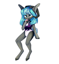 Size: 2440x2652 | Tagged: safe, artist:honeybbear, oc, oc only, anthro, unguligrade anthro, clothes, female, high res, horns, one-piece swimsuit, simple background, solo, swimsuit, transparent background
