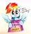 Size: 2255x2498 | Tagged: safe, artist:liaaqila, rainbow dash, pegasus, pony, g4, book, bronybait, cute, dashabetes, dialogue, female, high res, mare, simple background, solo, story in the comments, talking, talking to viewer, traditional art