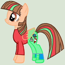Size: 540x542 | Tagged: safe, oc, oc only, oc:firefly solstice, pegasus, pony, base used, deviantart green, female, green background, mare, simple background, solo