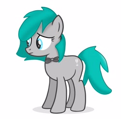 Size: 2892x2832 | Tagged: artist needed, safe, oc, oc only, oc:夜斓, earth pony, pony, bowtie, female, goblet, high res, mare, sad, simple, simple background, solo, white background