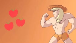 Size: 829x470 | Tagged: safe, artist:kanashiipanda, edit, applejack, human, friendship is manly, g4, 2010s, 2014, applejack (male), humanized, manly, rule 63, solo