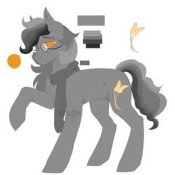 Size: 2256x2262 | Tagged: safe, artist:floofyhoof, oc, oc only, oc:winston barley, earth pony, pony, clothes, high res, male, monocle, scarf, simple background, solo, transparent background