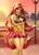 Size: 2850x4000 | Tagged: dead source, safe, artist:anxiety-chan, sunset shimmer, unicorn, anthro, g4, adorasexy, arm under breasts, bench, black swimsuit, blushing, breasts, busty sunset shimmer, clothes, cute, cutie mark on clothes, cutie mark swimsuit, ear fluff, female, jeweled swimsuit, lake, lidded eyes, long hair, looking at you, park, sarong, sexy, shimmerbetes, summer sunset, swimsuit