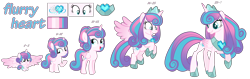 Size: 6984x2196 | Tagged: safe, artist:whiteplumage233, princess flurry heart, pony, g4, age progression, baby, baby pony, female, filly, high res, older, older flurry heart, simple background, teenager, transparent background