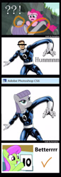 Size: 1280x3734 | Tagged: safe, artist:bennyhuo, maud pie, earth pony, pony, g4, fantastic four, mr. fantastic, reed richards
