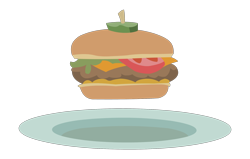 Size: 2200x1400 | Tagged: safe, artist:ravecrocker, equestria girls, g4, borgarposting, burger, cheeseburger, context is for the weak, floating, food, hamburger, no pony, plate, simple background, transparent background, vector