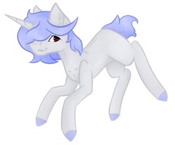 Size: 725x601 | Tagged: safe, artist:chrystal_company, oc, oc only, pony, unicorn, colored hooves, horn, simple background, solo, unicorn oc, white background