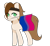 Size: 1765x1628 | Tagged: safe, artist:hellscrossing, earth pony, pony, bisexual pride flag, eye clipping through hair, pride, pride flag, simple background, solo, transparent background