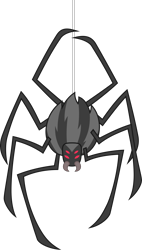 Size: 4000x7055 | Tagged: safe, artist:parclytaxel, derpibooru exclusive, spindle, spider, .svg available, absurd resolution, hanging, no pony, simple background, transparent background, vector