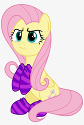 Size: 820x1218 | Tagged: safe, artist:theedgyduck, edit, vector edit, fluttershy, pegasus, pony, g4, 3:, adorable distress, angry, clothes, crying, cute, female, frown, glare, madorable, mare, peeved, sad, shyabetes, simple background, sitting, socks, solo, striped socks, tears of anger, teary eyes, vector, white background