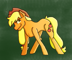 Size: 4000x3300 | Tagged: safe, artist:theedgyduck, applejack, earth pony, pony, g4, applejack's hat, cowboy hat, female, hat, mare, simple background, solo