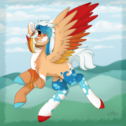 Size: 2500x2500 | Tagged: safe, artist:lionbun, oc, oc only, pegasus, pony, artfight, female, high res, mare, solo