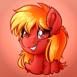 Size: 4000x4000 | Tagged: safe, artist:witchtaunter, oc, oc only, pegasus, pony, bust, commission, female, gradient background, portrait, smiling, solo
