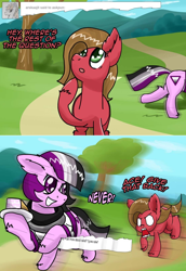 Size: 1104x1602 | Tagged: safe, artist:clouddg, oc, oc only, oc:ace, oc:pun, earth pony, pony, ask pun, ask, cake, food