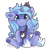 Size: 1000x1000 | Tagged: safe, artist:liquorice_sweet, princess luna, alicorn, pony, g4, chest fluff, crown, cute, ear fluff, feathered wings, female, filly, foal, jewelry, lunabetes, raised hoof, regalia, simple background, smiling, solo, spread wings, transparent background, weapons-grade cute, wings, woona, younger