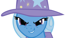 Size: 722x425 | Tagged: safe, trixie, boast busters, g4, clothes, hat, simple background, trixie's hat, white background