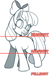 Size: 2200x3400 | Tagged: safe, artist:digitalart, artist:rivin177, apple bloom, earth pony, pony, g4, :p, commission, example, high res, sketch, sketch commission, tongue out