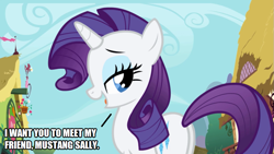 Size: 889x500 | Tagged: safe, edit, edited screencap, screencap, rarity, pony, unicorn, g4, the ticket master, looking at you, pun, song reference, talking, wilson picket