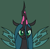 Size: 765x750 | Tagged: source needed, safe, artist:nopony, queen chrysalis, changeling, changeling queen, g4, atg 2020, bust, female, hat, looking at you, newbie artist training grounds, party hat, solo, spread wings, unamused, wings