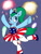 Size: 960x1280 | Tagged: safe, artist:dashingjack, oc, oc:brainstorm, 4th of july, american independence day, arabesque, arms in the air, ballerina, ballet, ballet slippers, clothes, crossdressing, fireworks, holiday, independence day, jewelry, one leg raised, pose, tiara, tights, tutu