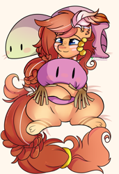 Size: 1605x2343 | Tagged: safe, artist:2pandita, oc, oc only, earth pony, pony, female, mare, pillow, solo