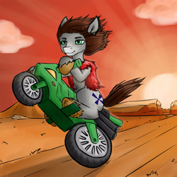 Size: 4000x4000 | Tagged: safe, artist:dark_nidus, oc, oc:whirly windmills, motorcycle, steppe