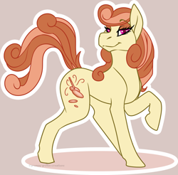 Size: 2302x2264 | Tagged: safe, artist:grumpygriffcreation, oc, oc only, earth pony, pony, female, high res, mare, outline, solo, white outline