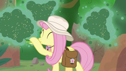 Size: 1920x1080 | Tagged: safe, screencap, fluttershy, fly, fly-der, hybrid, spider, daring doubt, g4, bamboo flute, blowing flute, flute, fly-der charming flute, musical instrument