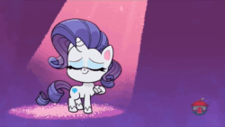 Size: 1908x1076 | Tagged: safe, screencap, rarity, pony, unicorn, bad thing no. 3, g4.5, my little pony: pony life, animated, eyes closed, female, rarity being rarity, smiling, solo, sound, talking, talking to herself, webm
