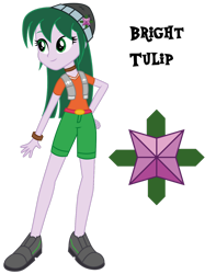 Size: 1280x1625 | Tagged: safe, artist:lhenao, oc, oc only, oc:bright tulip, human, equestria girls, g4, cutie mark, next generation, offspring, parent:sci-twi, parent:timber spruce, parents:timbertwi, simple background, solo, transparent background