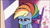 Size: 1286x720 | Tagged: safe, edit, edited screencap, screencap, rainbow dash, pony, g4, g4.5, my little pony: pony life, pinkie pie: hyper-helper, messy mane, sickbow dash, smiling, tired, treehouse logo