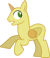 Size: 981x1145 | Tagged: safe, artist:pegasski, oc, oc only, alicorn, pony, buckball season, g4, alicorn oc, bald, base, eyes closed, horn, male, open mouth, pony base, rearing, simple background, solo, stallion, transparent background, two toned wings, wings
