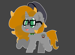 Size: 5760x4240 | Tagged: safe, artist:augen, oc, oc only, oc:bookish velvet, pony, unicorn, cute, female, glasses, hat, jewelry, mare, necklace, simple background, smiling, solo